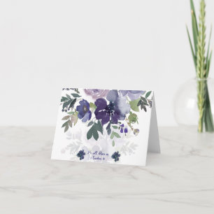 Il nous délivrera, aquarelle florale violette 