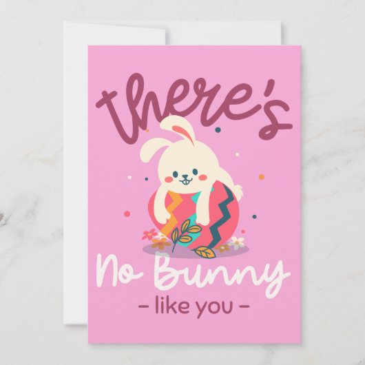 Il n'y a pas de lapin comme toi Carte de Pâques (Devant)