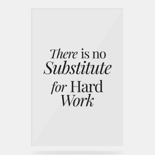 Il n'y a pas de substitut au travail acharné (Recto)