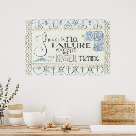 Il n'y a pas d'échec Poster d'Elbert Hubbard (Cuisine)