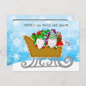 Il n'y a pas d'endroit comme Gnome, carte de Noël (Devant / Derrière)