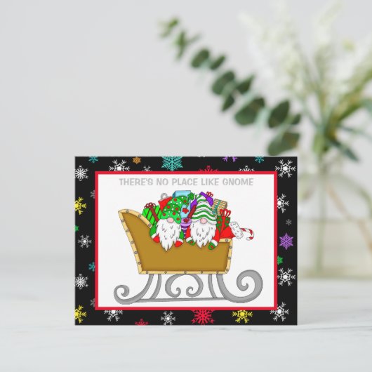 Il n'y a pas d'endroit comme Gnome, carte de Noël (Debout devant)