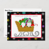 Il n'y a pas d'endroit comme Gnome, carte de Noël (Devant / Derrière)