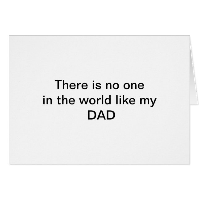 Il n'y a personne dans le monde comme ma carte de (Devant horizontal)