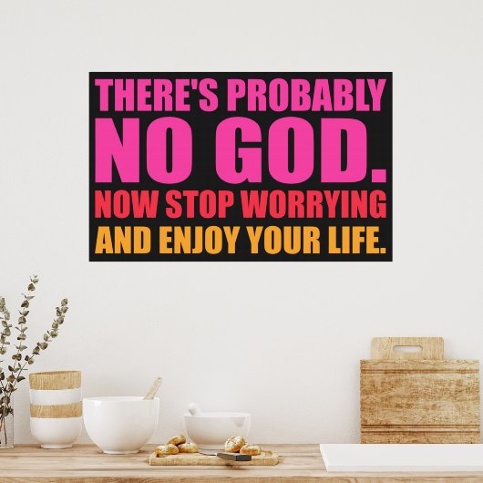 Il n'y a probablement pas de dieu. Affiche (Cuisine)