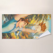 IL N'Y A RIEN DE TEL QU'UNE BONNE TOUCHE AVEC PAPA (Serviette de bain)