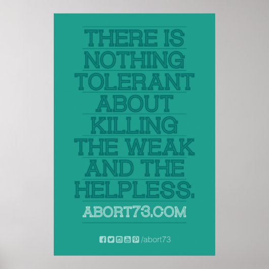 Il n'y a rien de tolérant... Poster (Abort73.com) (Devant)