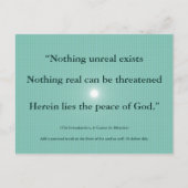 Il n'y a rien d'irréel Non dualité Carte ACIM (Devant)