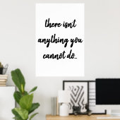 Il n'y a rien | Poster de citation en noir (Bureau à domicile)