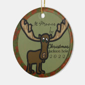 Il orignal être noël Jackson Hole ornement de fami (Gauche)