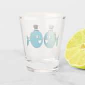 Il pesce che amava l'uccellino shot glas (Achterkant)