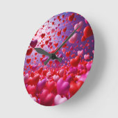 Il pleut des coeurs Horloge murale (Angle)