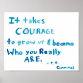 Il prend courage e. e. cummings Poster d'art Impri (Devant)