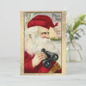 Il regarde : Carte de Noël Déplaisante Père Noël V (Debout devant)