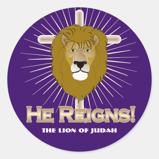 Il règne ! Le Lion de Juda STICKERS (Devant)