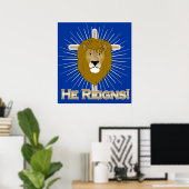 Il règne LION de JUDAH POSTER (Bureau à domicile)