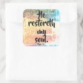 Il Restaure Mon Âme Psaume 23 Chrétien Sticker (Sac)