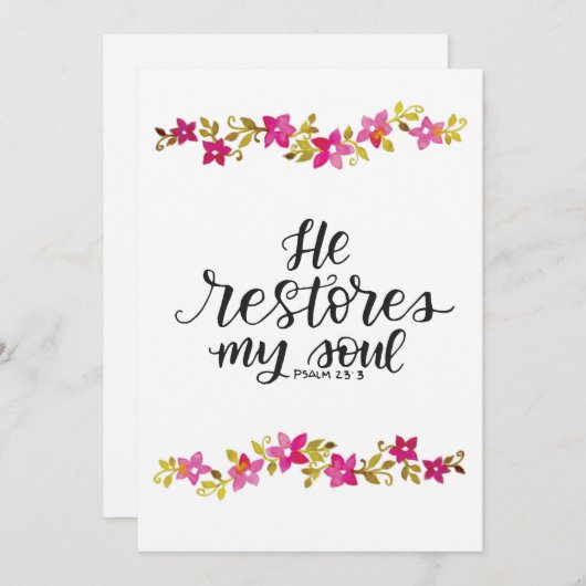 Il rétablit ma carte âme (Devant / Derrière)