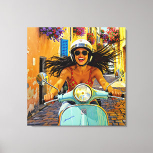 “Il riso del vento” (Lach van de Wind) Canvas Afdruk