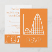 Il s'ajoute à la carte RSVP orange (Devant / Derrière)