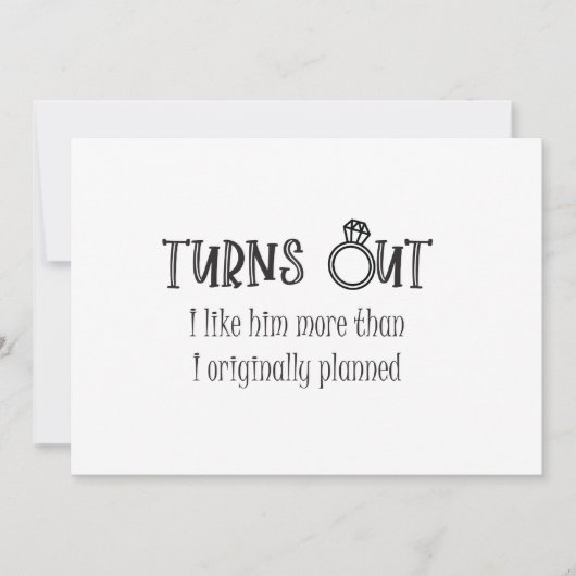 Il s'avère que je l'aime bridesmaid carte plat (Devant)