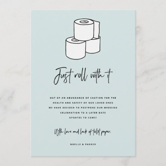 Il suffit de rouler avec le Faire-part de report (Devant)