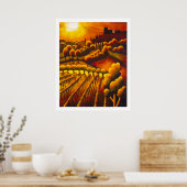 Il tramonto da Casa Memmo Poster (Keuken)