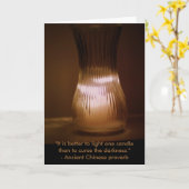 "Il vaut mieux carte de voeux d'allumer une (Fleur jaune)