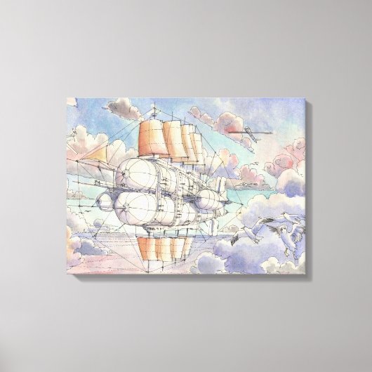 Il Veliero Volante Canvas Afdruk (Voorkant)