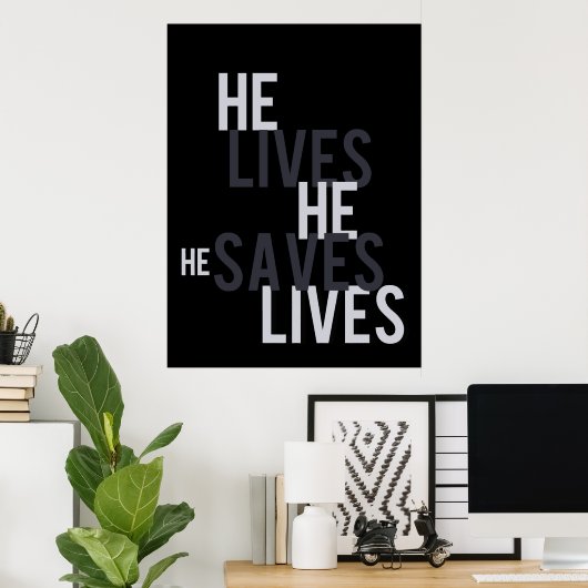 Il Vit. Il Épargne. Affiche (Bureau à domicile)