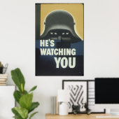 Il vous regarde Poster de Propagande 2ème guerre m (Bureau à domicile)