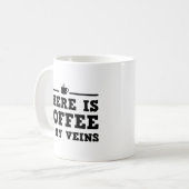 Il y a du café dans mes veines Mug (Devant gauche)