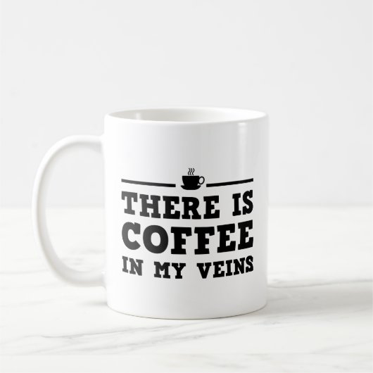 Il y a du café dans mes veines Mug (Gauche)
