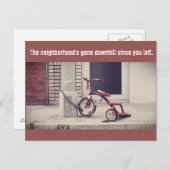 Il y a la carte postale du quartier (Devant / Derrière)