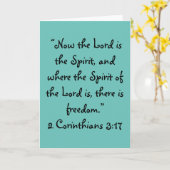 "Il y a la liberté" Écriture Carte de voeux (Fleur jaune)