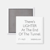 "Il y a LIGHTER..." aimant frigo à belliqueuse (Recto/Verso)
