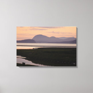 Île Camano, WA, au coucher du soleil sur toile ten