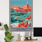 Ile de Bréhat France Poster vintage 1930 (Bureau à domicile)