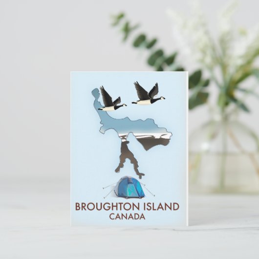 Île de Broughton Canada Carte de voyage (Debout devant)
