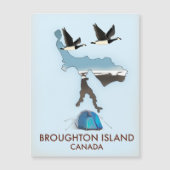 Île de Broughton Canada Carte de voyage (Devant)