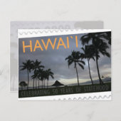 Île de carte postale d'anniversaire de statehood (Devant / Derrière)