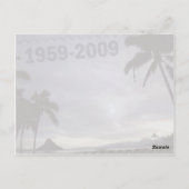 Île de carte postale d'anniversaire de statehood (Dos)