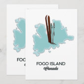 île de Fogo Canada carte poster (Devant / Derrière)