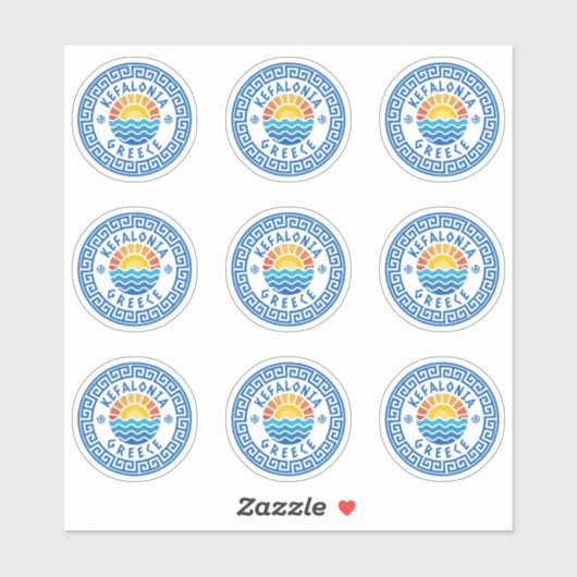 Île de Kéfalonie, Grèce Autocollant multiple  (Feuille)