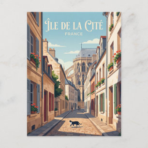 Île de la Cité Frankrijk Briefkaart