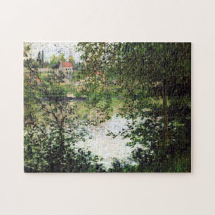 Île de la Grande Jatte Through Trees Monet Fine Legpuzzel