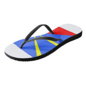 Ile de la Réunion Drapeau 974 Teenslippers (Schuin)