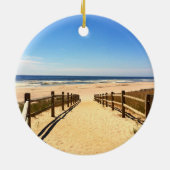 Île de Long Beach, ornement de Noël de NJ LBI (Dos)