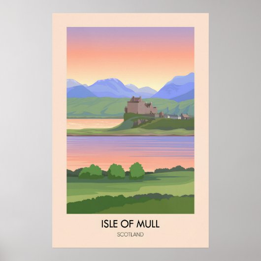 Île de Mull Écosse Affiche de voyage (Devant)