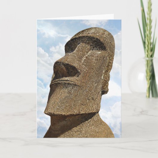 Île de Pâques Moai - carte de voeux (Devant)